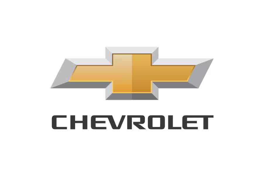 Chevrolet logo featuring a gold bowtie emblem above the black "CHEVROLET" text.