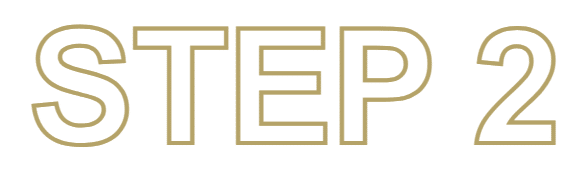Text "STEP 2" in gold, outlining a process sequence or instruction step.