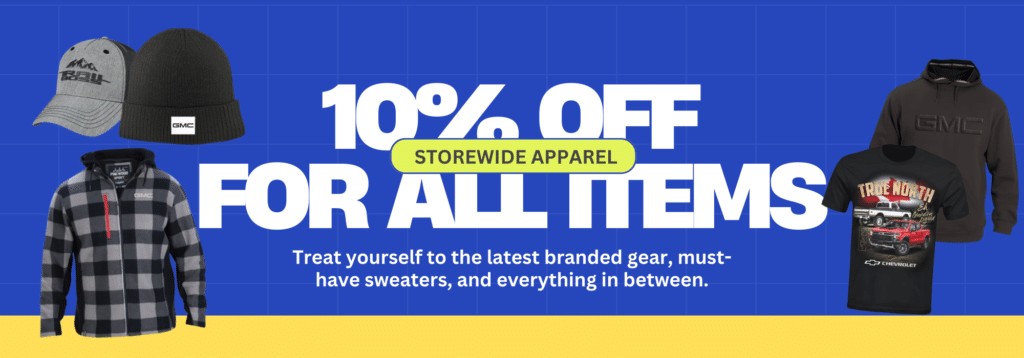 10% OFF ALL IN-STOCK APPAREL
