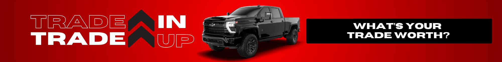 Trade-in promotion banner: "Get up to $2,500 more" with an image of a white GMC truck.