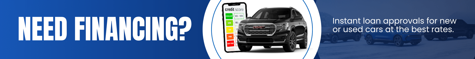 White 2026 Sierra 1500 truck with 0% financing offer on red and white background.